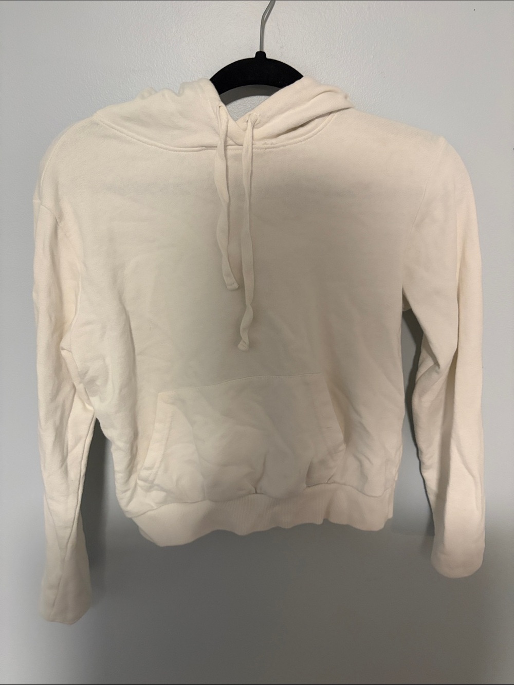 Forever 21 Cream Drawstring Hoodie